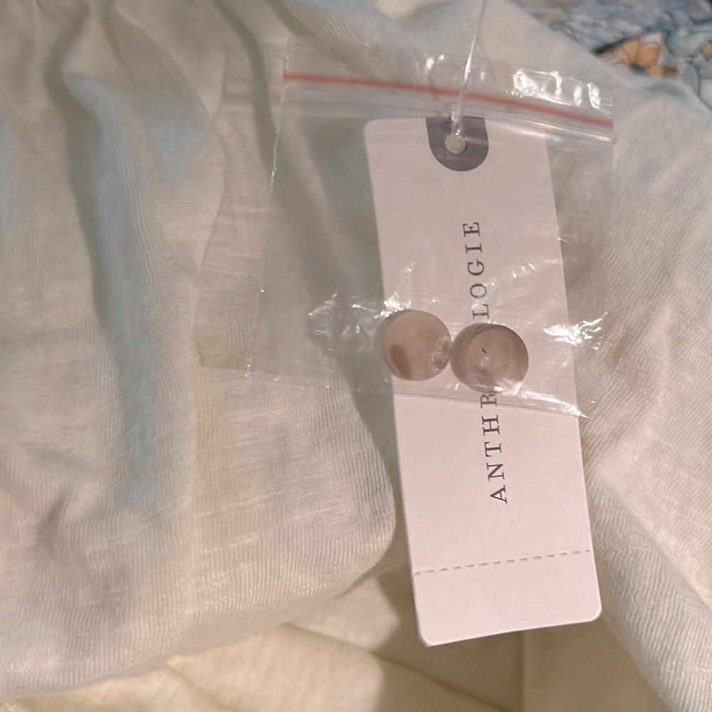 NWT Anthropologie Pilcro Pintucked Puff Sleeved Top - Picture 11 of 13